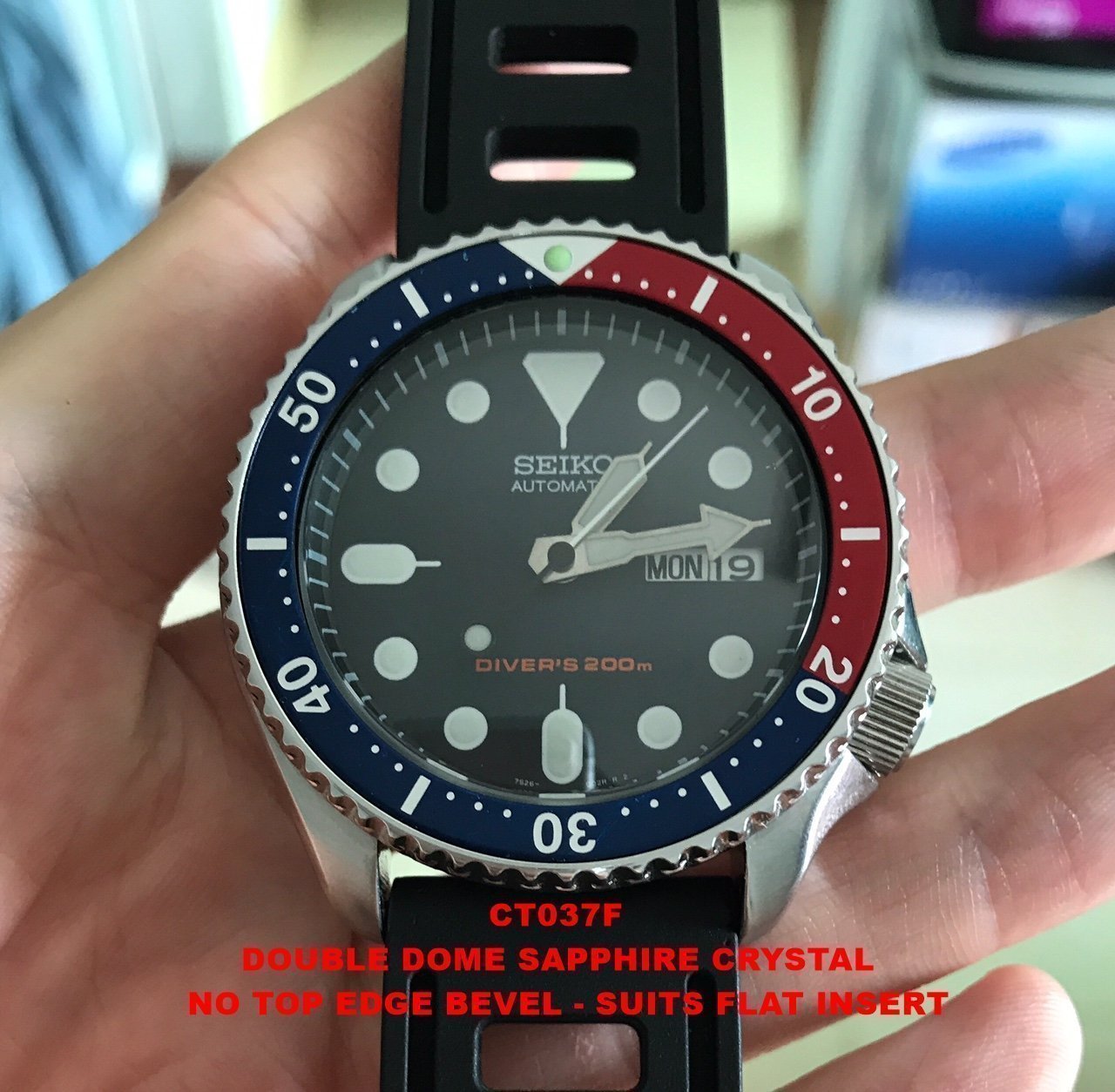 SKX007 SRPD Double Dome Sapphire Crystal | Crystaltimes USA | CT037