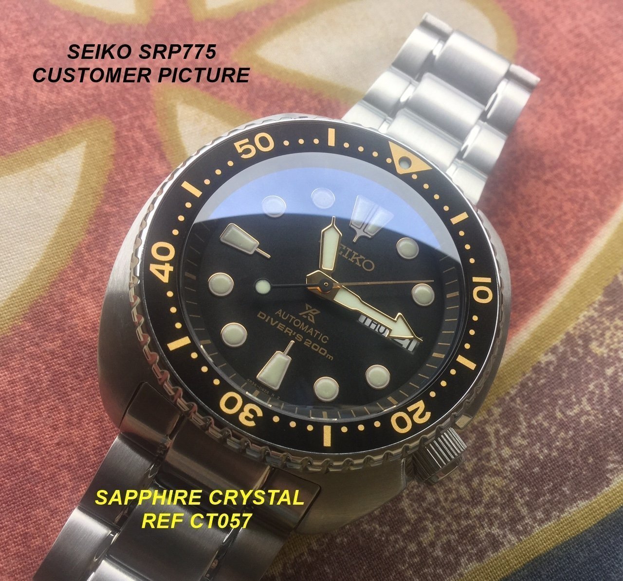 SRP Turtle Double Dome Sapphire Crystal | Crystaltimes USA | CT057