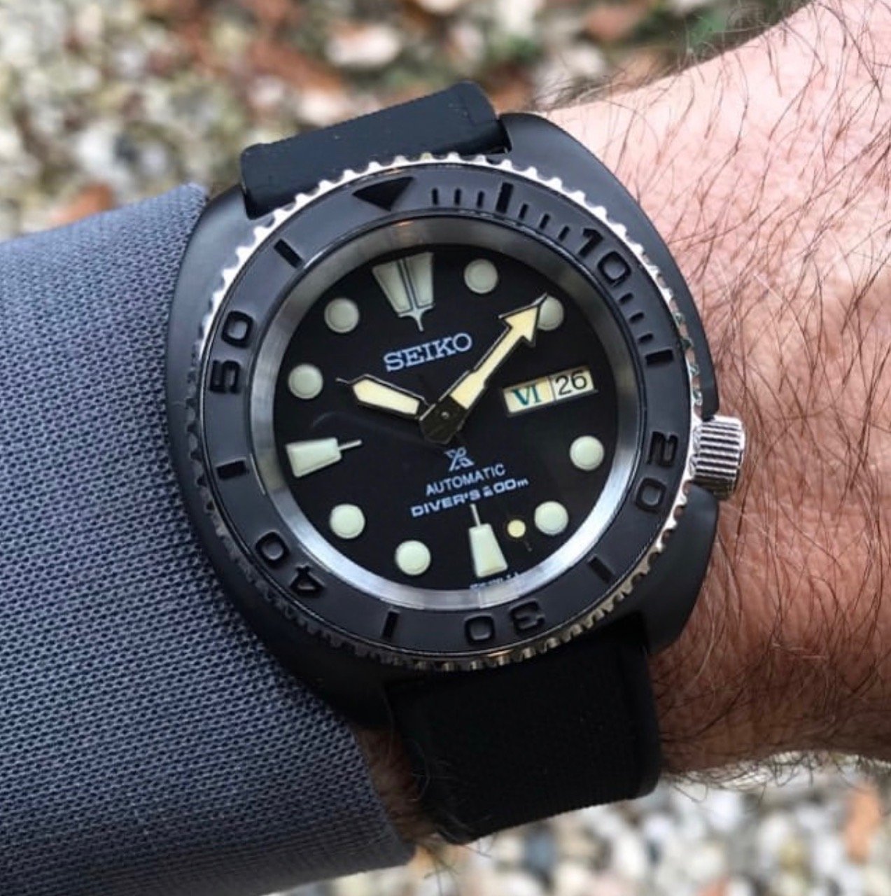 SKX007/SRPD SRP Turtle Conversion Watch Case - CT702 Black - Crystaltimes  USA
