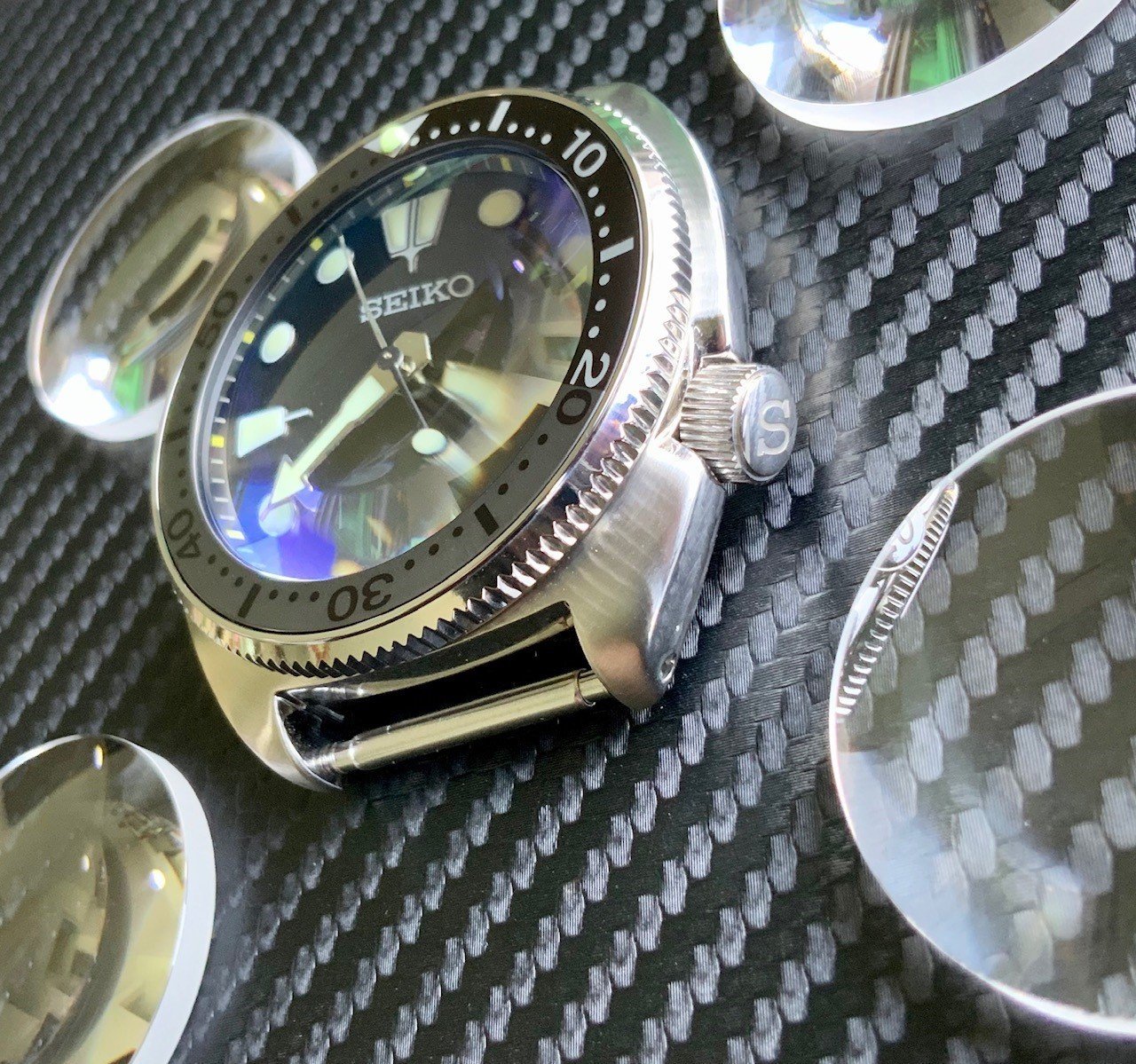 SRP Turtle Single Dome Sapphire Crystal | Crystaltimes USA | CT125