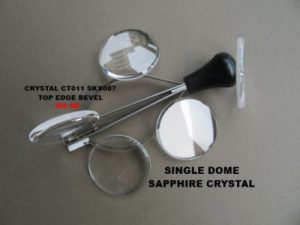 single dome sapphire crystal