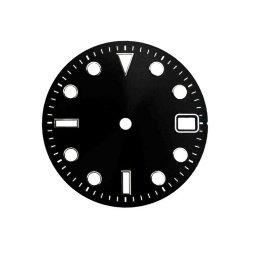 black sub watch dial